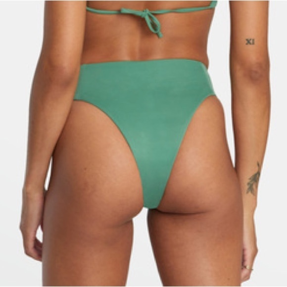 ☀️BILLABONG☀️ RVCA☀️ Chase The Sun Double Ruched Triangle SOLD HIGH RISE CHEEKY - Picture 15 of 15